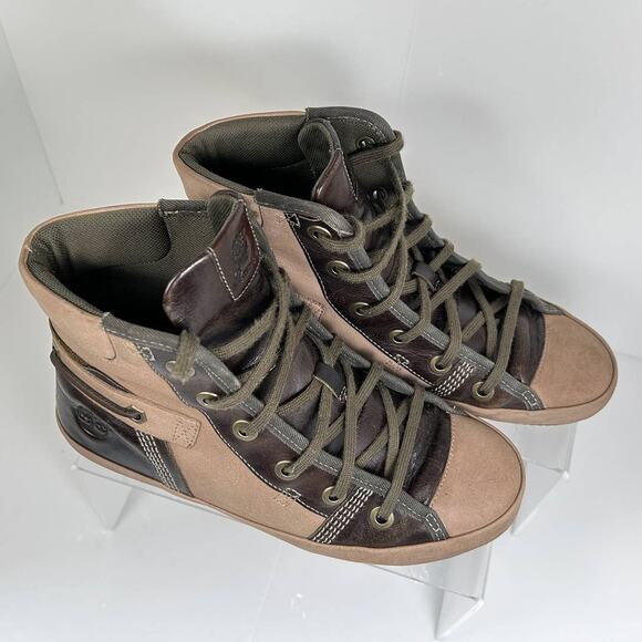 HOST PICK Timberland Earthkeepers High Tops Women Size 6 Leather Tan Brown NWOT - Picture 4 of 10